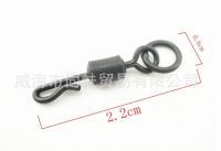 matte black Carp Fishing swivel  rolling swivel  long body quick change with ring Tackle