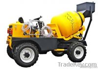 concrete mixer mounted on the truck