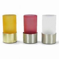 Metal Candle Lamps With Glass Cylinder, Used In Restaurants And Bars