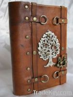 Handmade Leather Journal with Tree Of Life Emblem