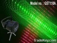 Mini green and red laser projector with 3D outer space tunnel effect