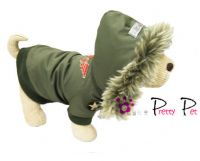 Pretty Pet Waterproof Hooded Army Green