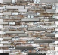 [Mius Art Mosaic] Silver mix color Strip crystal mosaic tile