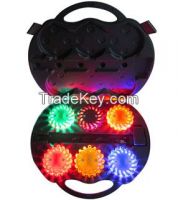 6-Pack Rechargable Led Road Flares 