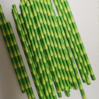 wholesale bamboo stripe paper drinking straw