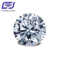 Super white color Round Brilliant DEF color VVS 6.50mm 1 ct Moissanite Synthetic Diamond for sale 