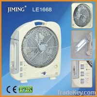 LE1668: EMERGENCY FAN LANTERN âPowerful 12 Inches Oscillating Fan