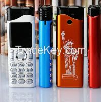 2014 New Style Mini Mobile Phones Lighter Mobile Phones Long standby Dual Sim 2000ma Battery Charger phone Free Shipping