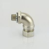 90degree elbow Nickle Plated Brass cable Connector