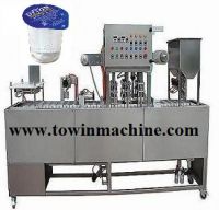 Water cup ringsing filling sealing machine yogurt jelly ketchup cup