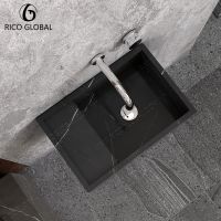 Luxury Natural Stone Splicing Bathroom Wall-Hung Basin