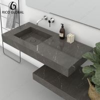 Durable Natural Stone Splicing Wall-Mounted Basin With Waterproof Finish