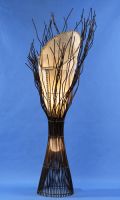 rattan floor lamp