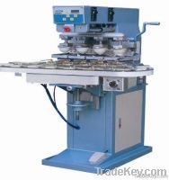 Pneumatic 4 color pad printer with conveyor