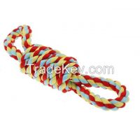 Cotton rope tugger and Handles pet toy