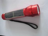 LED solar aluminum flashlight