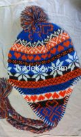 Earflap beanie,earflap hat,Jacquard beanie