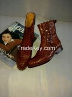 crocodile leather boots