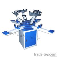 4 color 4 station t shirt screen printing machine