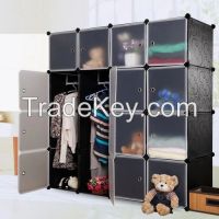 2015 hot sale DIY plastic modular clothes wardrobe closet