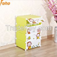 4 cubes Shoe stacking cabinet can hold 12 pairs shoes for kids room(FH-AW0845-4)