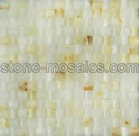 white onyx mosaic tile