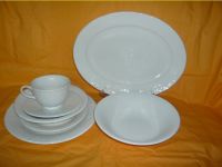 65 pcs super white porcelain dinnerware