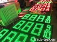 Gas Price sign with different colors