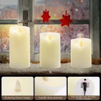 USB Rechargeable Flickering Paraffin Wax Candles
