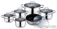 Steel casting handle 12 pcs cookware set (WW-C089A)