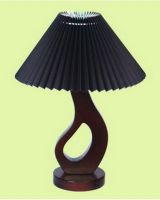 wooden household table lamp