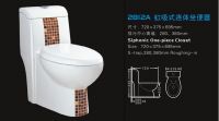 Siphonic one-piece toilet