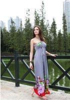 2011 Hot Sell Lotus Print Casual Dress-STRAP 0490