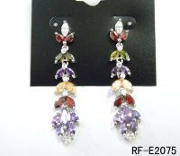 Fashion Jewelry alloy earring & CZ stone earring