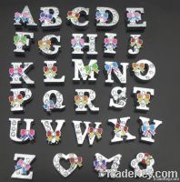 Silver Bling Crystal Rhinestone Slider Letters