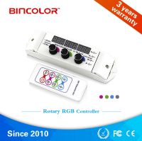 CE FCC changeable DC 12V led strips rf touch remote control, 24V 5A 4 channel led light rgbw rotary controller