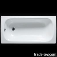 Enameled steel bathtub