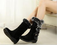 Ladies Fashion Boots for Spring / Winter with high quality Suede Fabric with good price