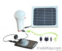 Removable Solar LED Bulb Light with mobile charger MRD401