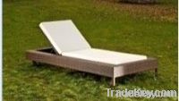 Outdoor rattan lounger