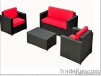 Outdoor wicker sofa