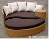 Outdoor rattan sun bed