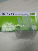 Clear vinyl glove powdered and powder free