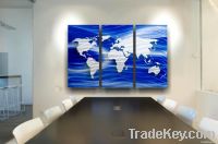 Metal Wall Art World Map