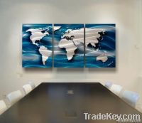 Metal World Map Wall Art