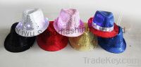 Light up Sequin Fedora hat