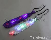 Light up Sequin necktie and hat