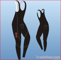 Black Padded Cycling/Cycle/Bike Full Bib Tights