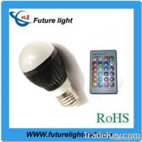 3w color changing rgb led bulb e27