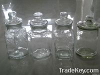 Glass storage jar